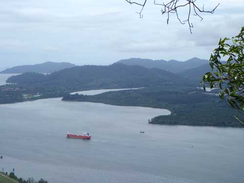 View to Damai Laut, Damar Laut and the Dinding river