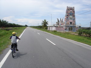 Johan and I cycled the alternative road from Taiping to Kuala Kurau