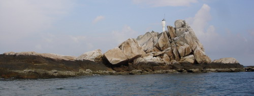 White Rock, one of the atolls of Pulau Sembilan, an excellent place for diving at Pangkor